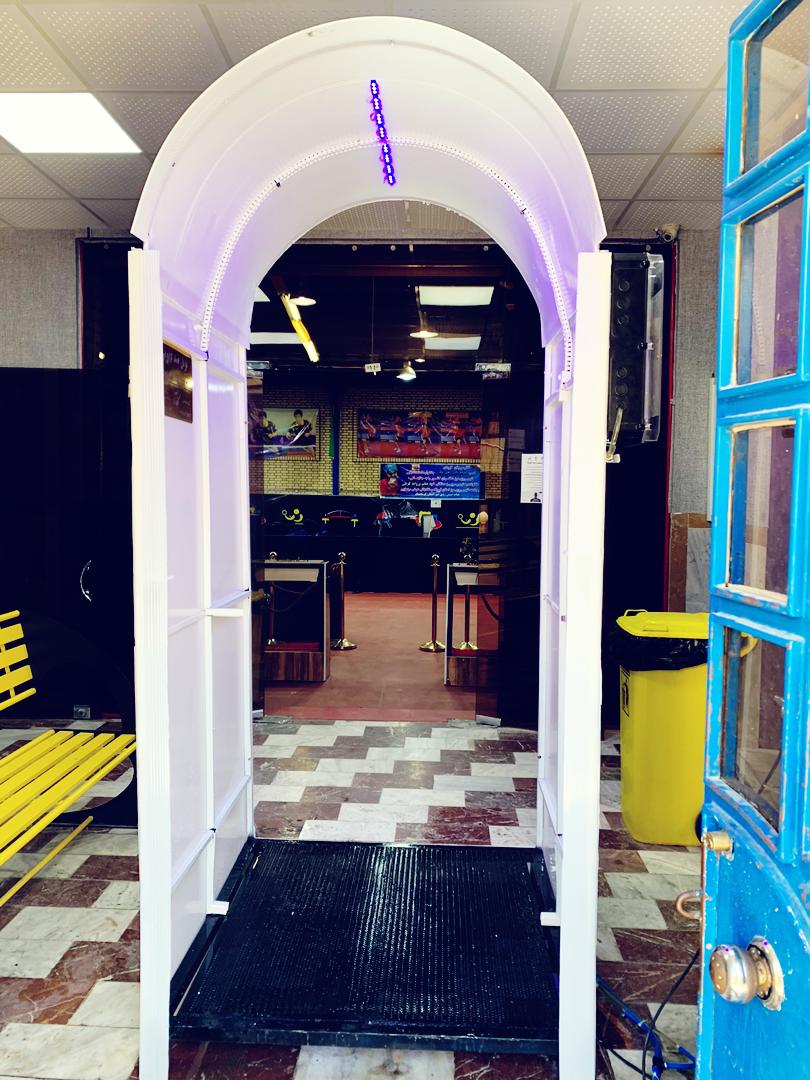 نصب گیت ضدعفونی در خانه پینگ‌پنگ کرمانشاه