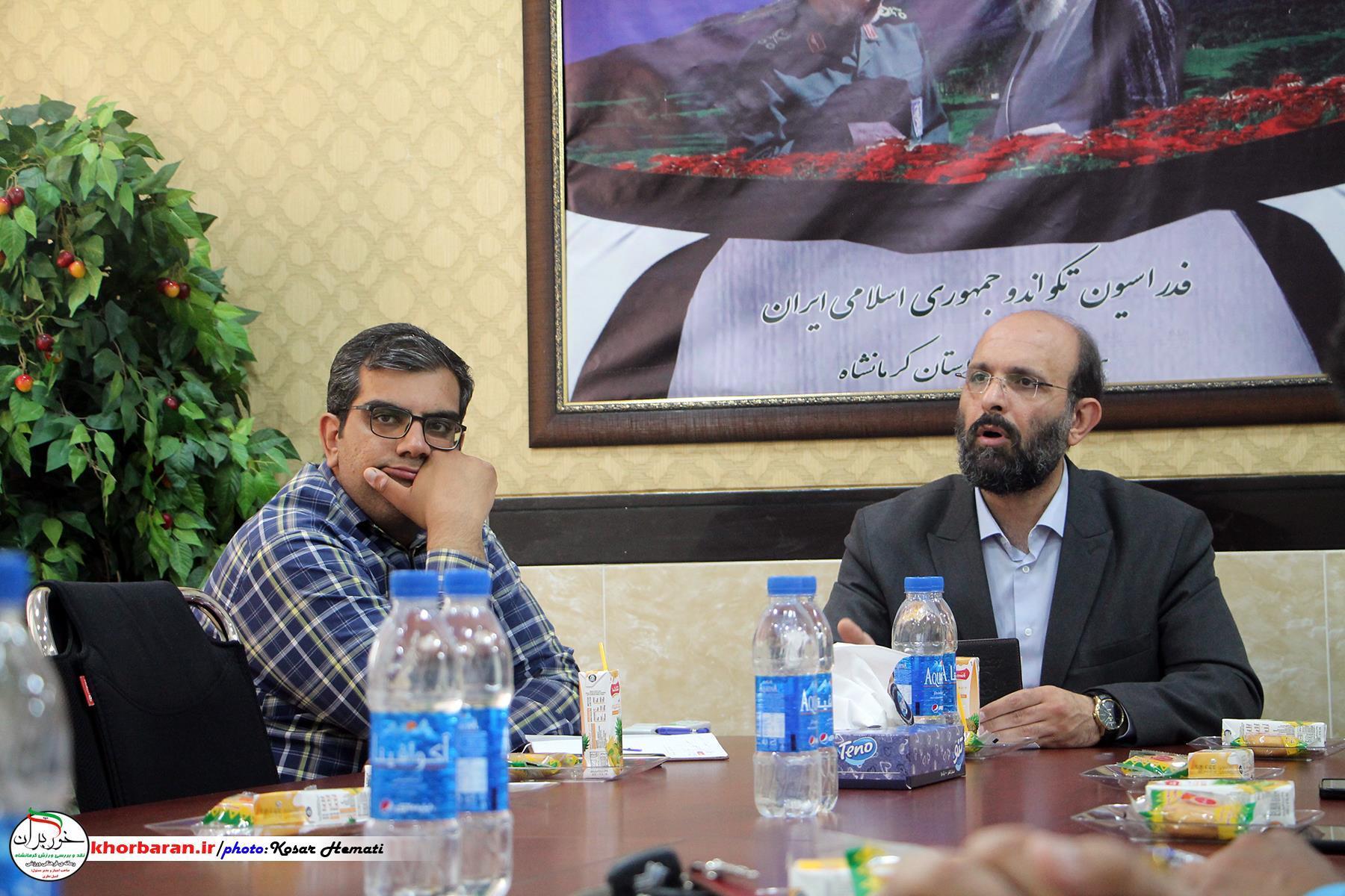  نشست انجمن ورزشی نویسان با هیات تکواندو استان کرمانشاه