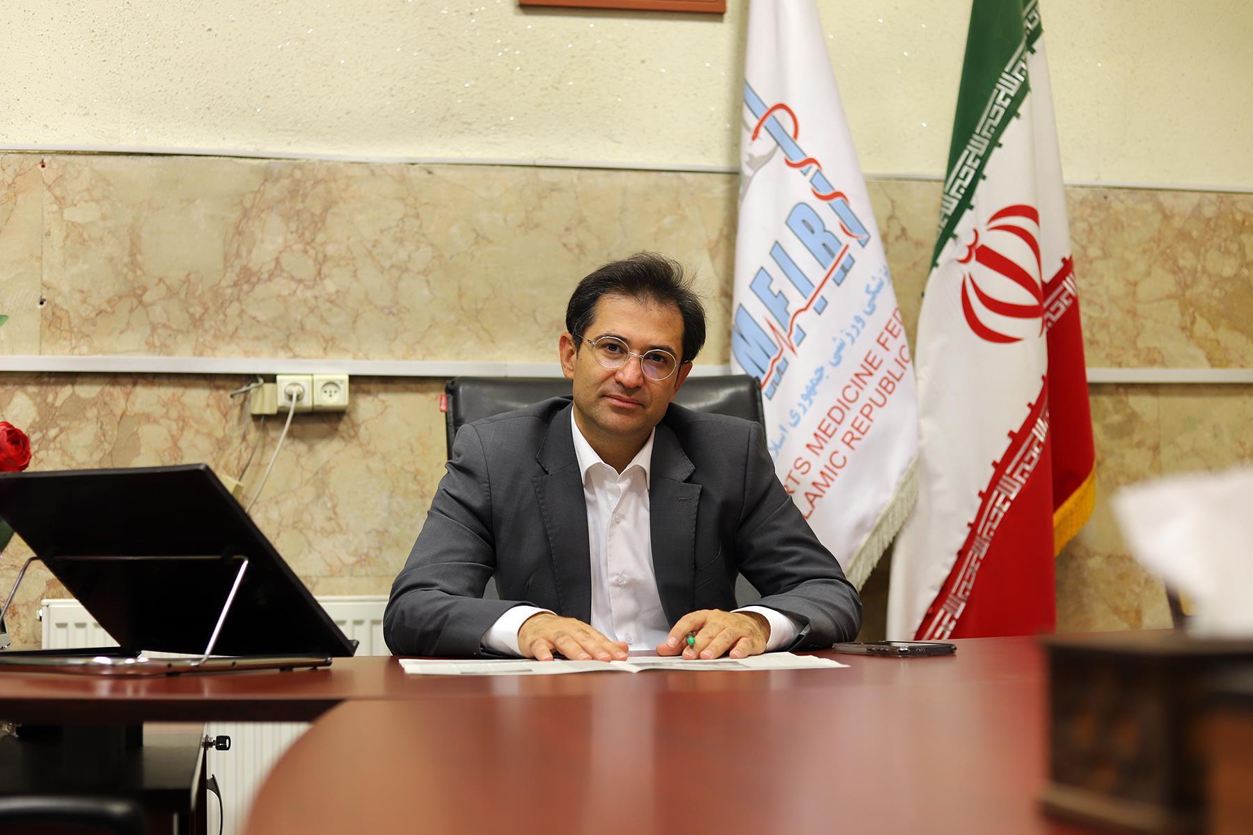 امید قادری رئیس هیات پزشکی ورزشی کرمانشاه