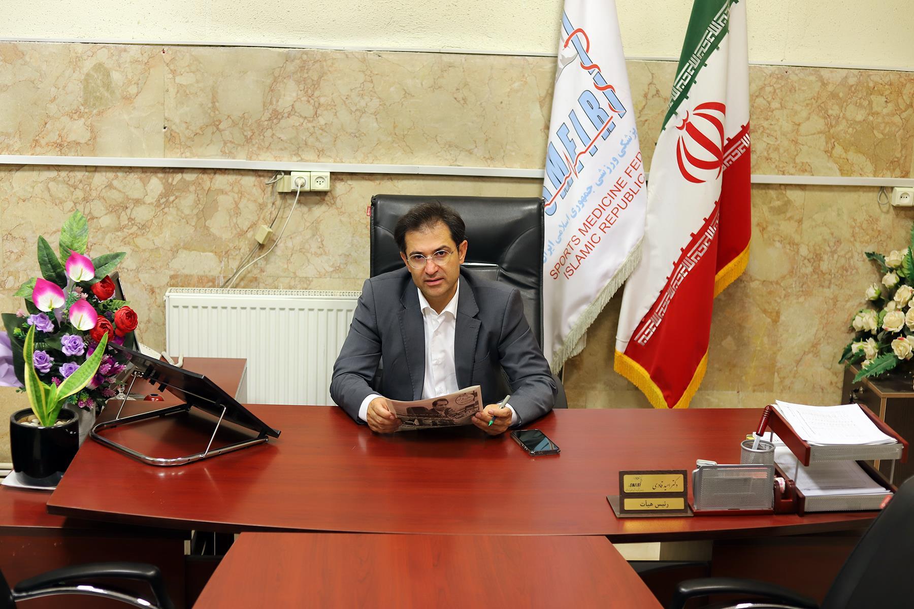 امید قادری رئیس هیات پزشکی ورزشی کرمانشاه