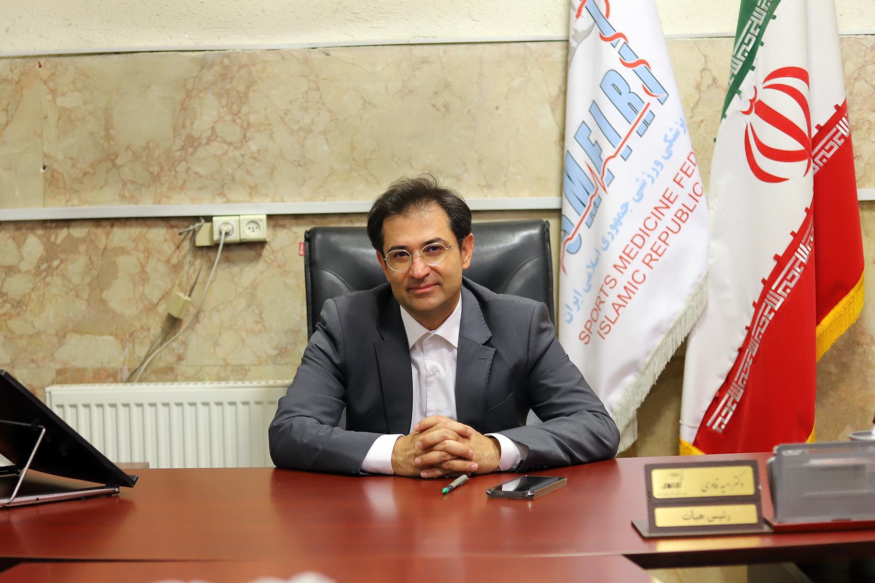 امید قادری رئیس هیات پزشکی ورزشی کرمانشاه