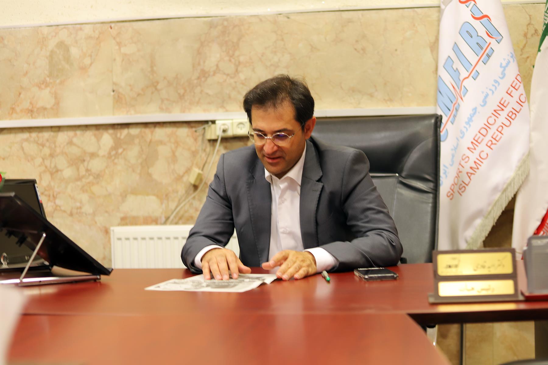 امید قادری رئیس هیات پزشکی ورزشی کرمانشاه