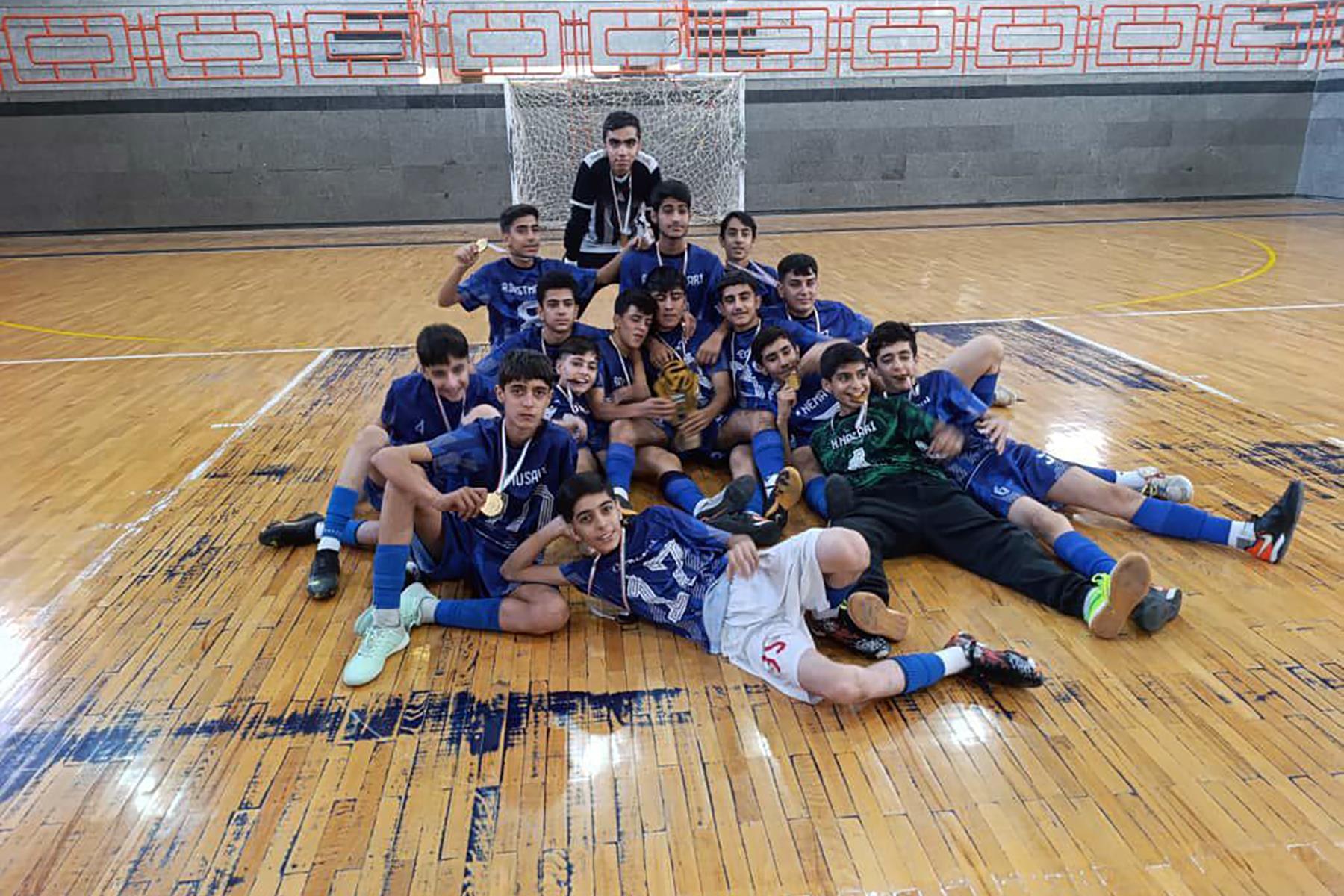 ستارگان هرسین قهرمان نونهالان فوتسال استان شد